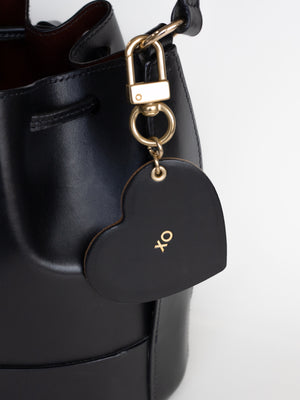 
                  
                    Load image into Gallery viewer, Italian Leather Heart Heart Purse Charm, Key Chain, Personalized
                  
                