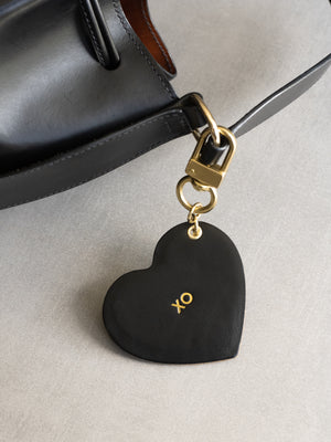 
                  
                    Load image into Gallery viewer, Italian Leather Heart Heart Purse Charm, Key Chain, Personalized
                  
                