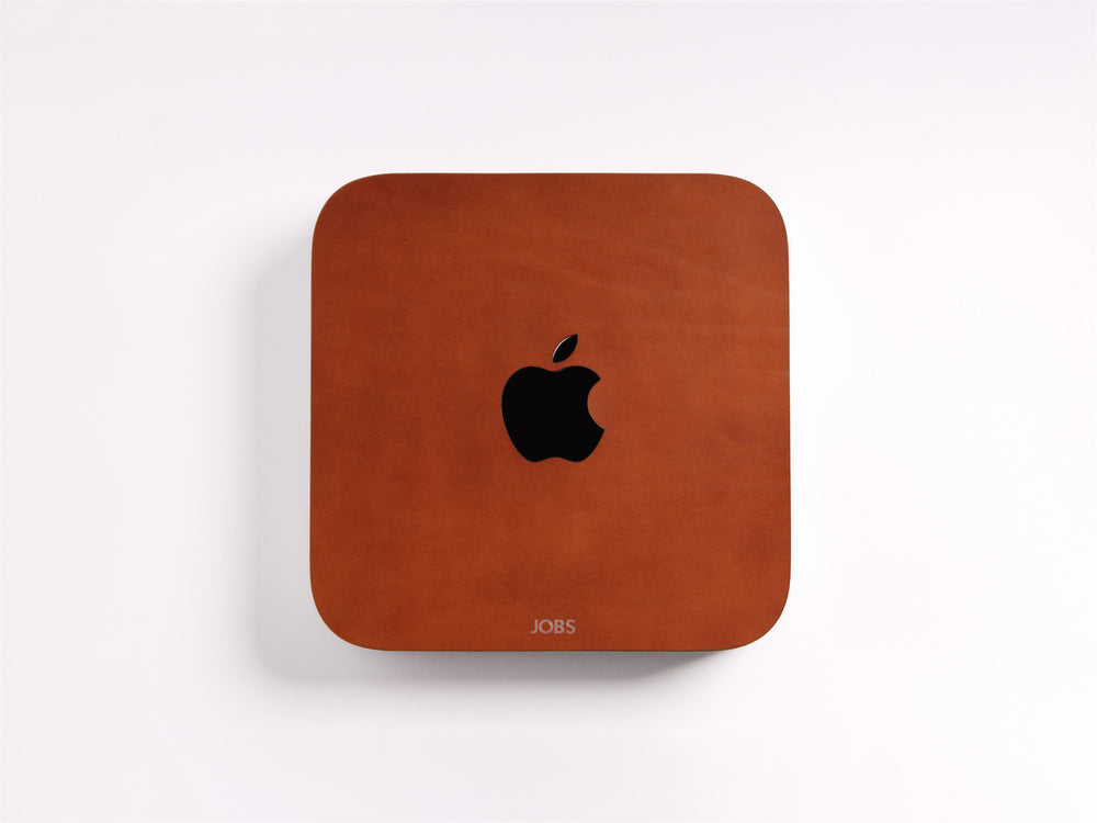 
                  
                    Load image into Gallery viewer, Mac Mini M1 &amp;amp; M2 Italian Leather Skin with Logo Cut Out, Personalized
                  
                