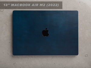 
                  
                    Load image into Gallery viewer, 13 Inch MacBook Air (M2) Italian Leather Skin, Front, Back, with Logo Cut Out
                  
                