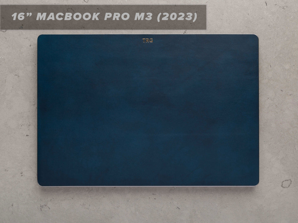 16 Inch MacBook Pro M3, 2023, Italian Leather Skin, Front, Personalized