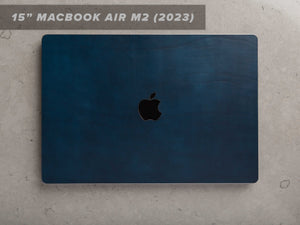 
                  
                    Load image into Gallery viewer, 15 Inch MacBook Air (M2) Italian Leather Skin, Front, Back, with Logo Cut Out
                  
                