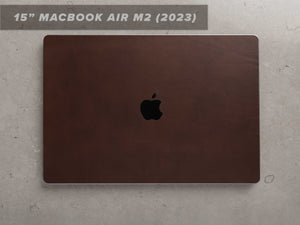 
                  
                    Load image into Gallery viewer, 15 Inch MacBook Air (M2) Italian Leather Skin, Front, Back, with Logo Cut Out
                  
                