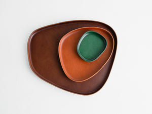 
                  
                    Load image into Gallery viewer, Set of 3, Modern Leather Molded Catchall Valet Trays
                  
                