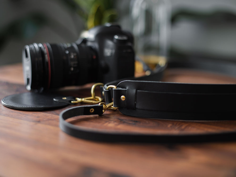 Italian Leather and Brass Hardware Camera Holster