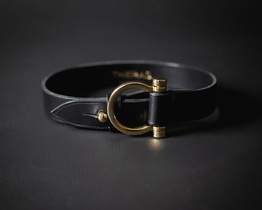 
                  
                    Load image into Gallery viewer, Double Wrap Italian Leather Bracelet with Gold Hardware
                  
                