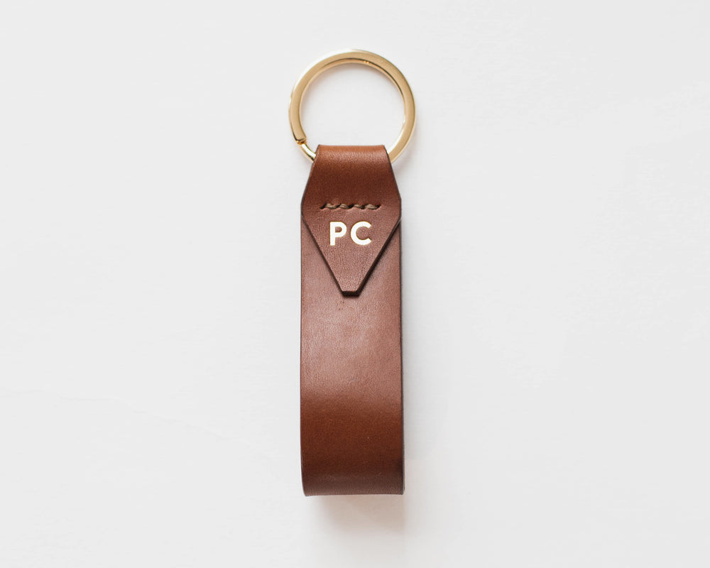 
                  
                    Load image into Gallery viewer, Contrast Lining Italian Leather Key Chain, Personalized, Theras Atelier, Made to Order Leather Goods, Custom Contrast Lined Key Chain - 6
                  
                