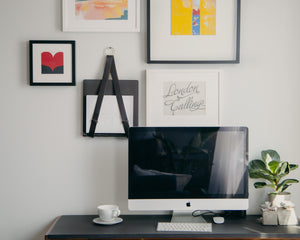 
                  
                    Load image into Gallery viewer, Hanging Magazine Holder, Vegetable Tanned Leather &amp;amp; Brass
                  
                