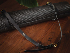 
                  
                    Load image into Gallery viewer, Pilates Exercise Mat Straps, Italian Leather, Personalized
                  
                
