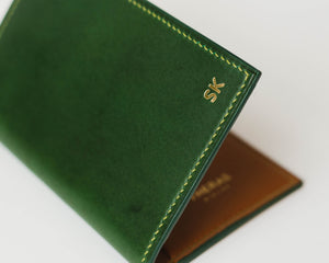 
                  
                    Load image into Gallery viewer, Italian Leather Passport Wallet with Lining, Personalized
                  
                