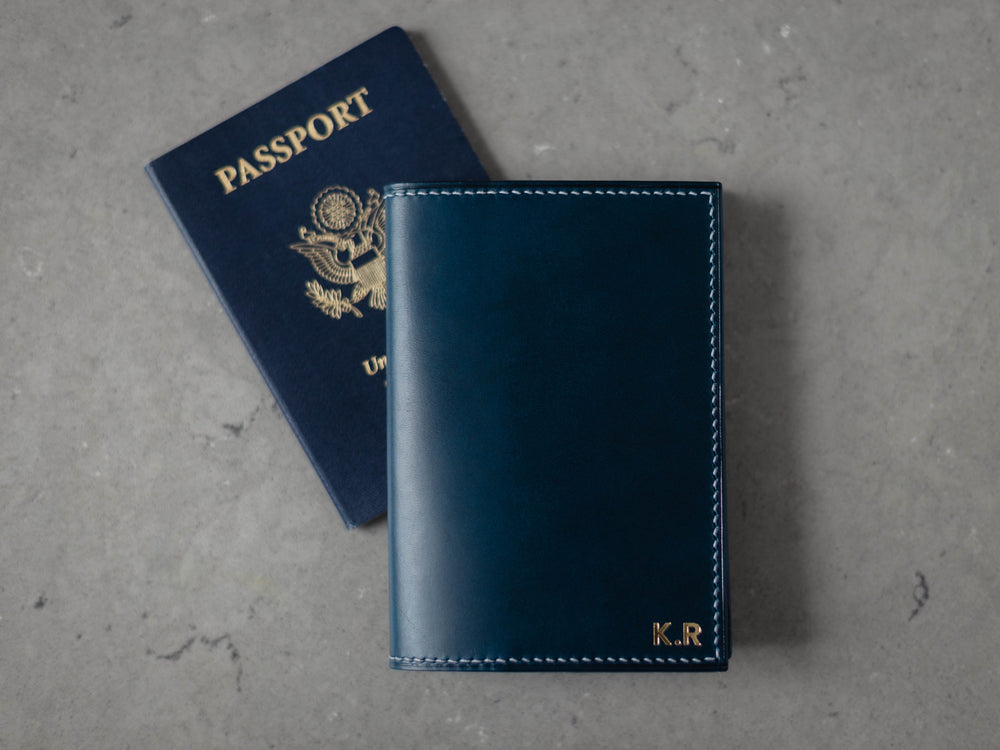 Italian Leather Passport Holder with Card Slot
