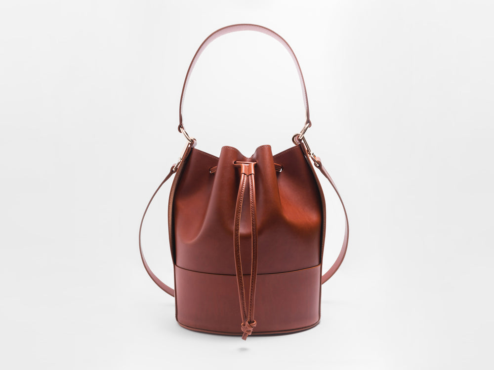 Drawstring Bucket Bag with Shoulder Strap