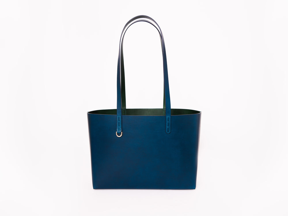 Carry All Tote Vegetable Tanned Leather, Contrast Lining