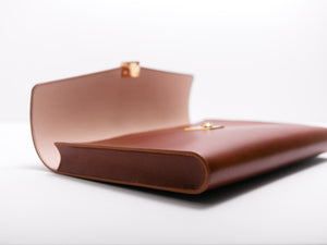 
                  
                    Load image into Gallery viewer, Men&amp;#39;s Leather Clutch with Brass Lock
                  
                