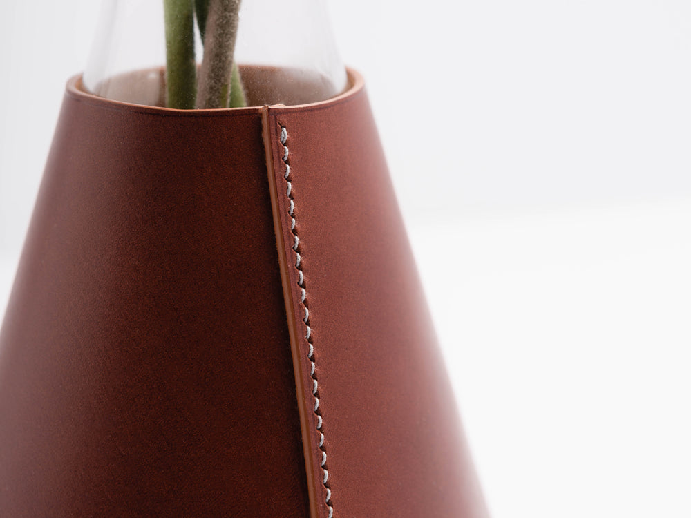 
                  
                    Load image into Gallery viewer, Lab Series Leather Wrapped Vases, Conical
                  
                