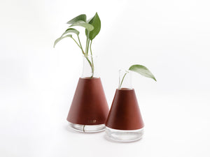 
                  
                    Load image into Gallery viewer, Lab Series Leather Wrapped Vases, Conical
                  
                