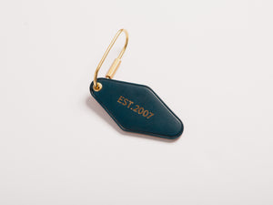 
                  
                    Load image into Gallery viewer, Vintage Leather Hotel Key with Brass Oval Key Ring, Standard, Personalized, Theras Atelier, Made to Order Leather Goods, Custom Hotel Key Chain - 6
                  
                