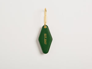 
                  
                    Load image into Gallery viewer, Vintage Leather Hotel Key with Brass Oval Key Ring, Standard, Personalized, Theras Atelier, Made to Order Leather Goods, Custom Hotel Key Chain - 8
                  
                