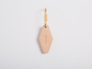 
                  
                    Load image into Gallery viewer, Vintage Leather Hotel Key with Brass Oval Key Ring, Standard, Personalized, Theras Atelier, Made to Order Leather Goods, Custom Hotel Key Chain - 10
                  
                