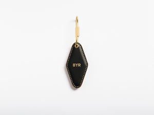 
                  
                    Load image into Gallery viewer, Vintage Leather Hotel Key with Brass Oval Key Ring, Premium, Personalized, Theras Atelier, Made to Order Leather Goods, Custom Hotel Key Chain - 5
                  
                