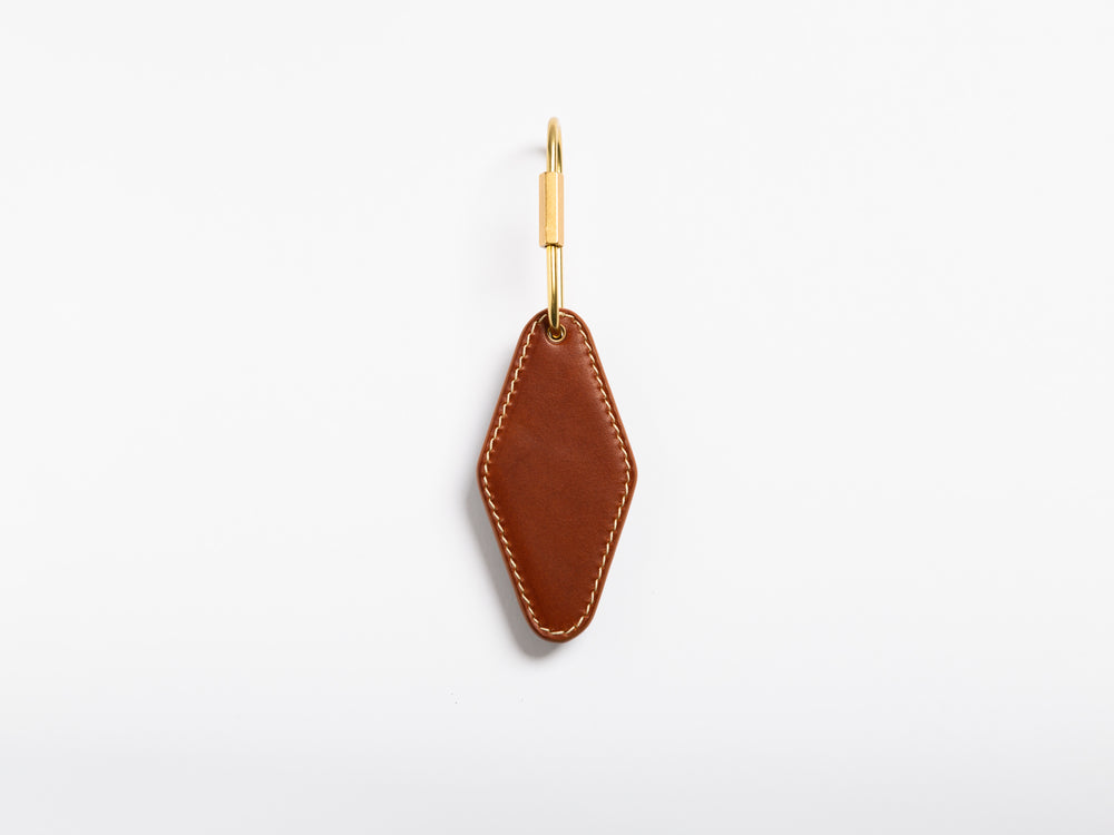 
                  
                    Load image into Gallery viewer, Vintage Leather Hotel Key with Brass Oval Key Ring, Premium, Personalized, Theras Atelier, Made to Order Leather Goods, Custom Hotel Key Chain - 6
                  
                