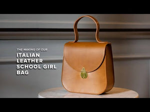 School Girl Bag with Brass Lock – THERAS ATELIER