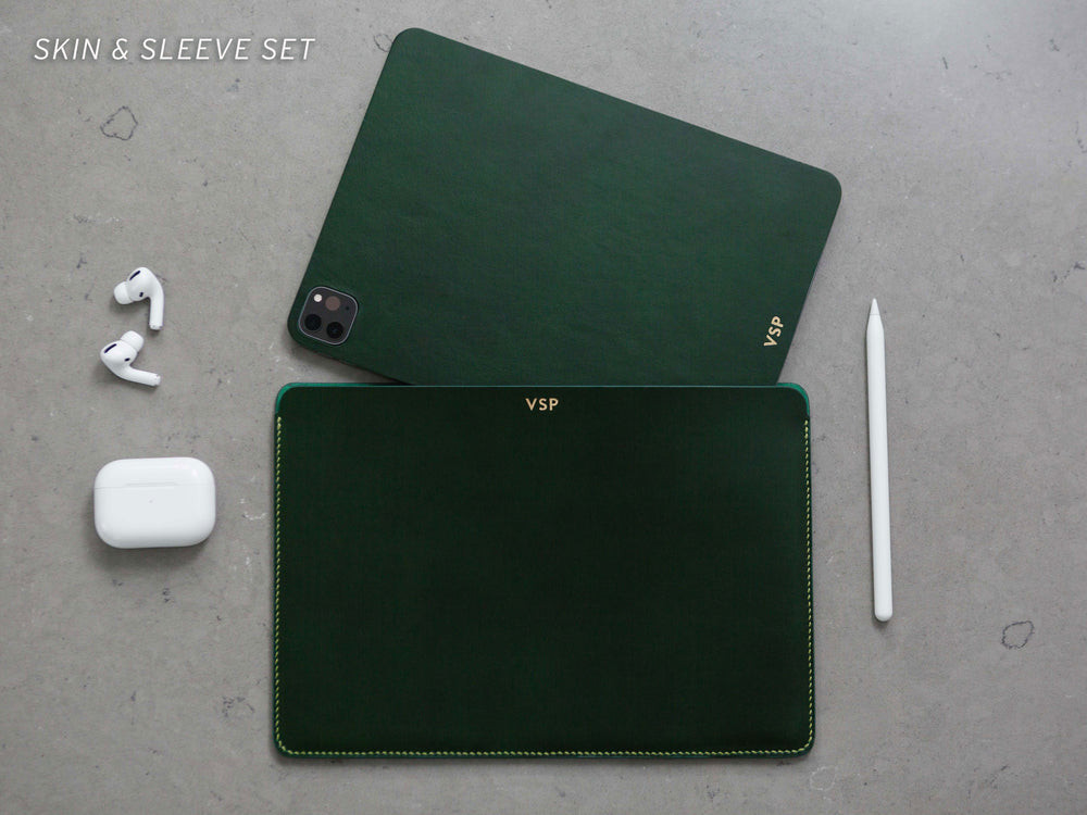 Italian Leather Sleeve and Skin Set for iPad Pro 11