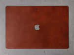 MacBook Air (M1) Italian Leather Skin, Front, Back, with Logo Cut Out, Theras Atelier, Made to Order Leather Goods, Custom MacBook Air M1 Leather Skin - 1