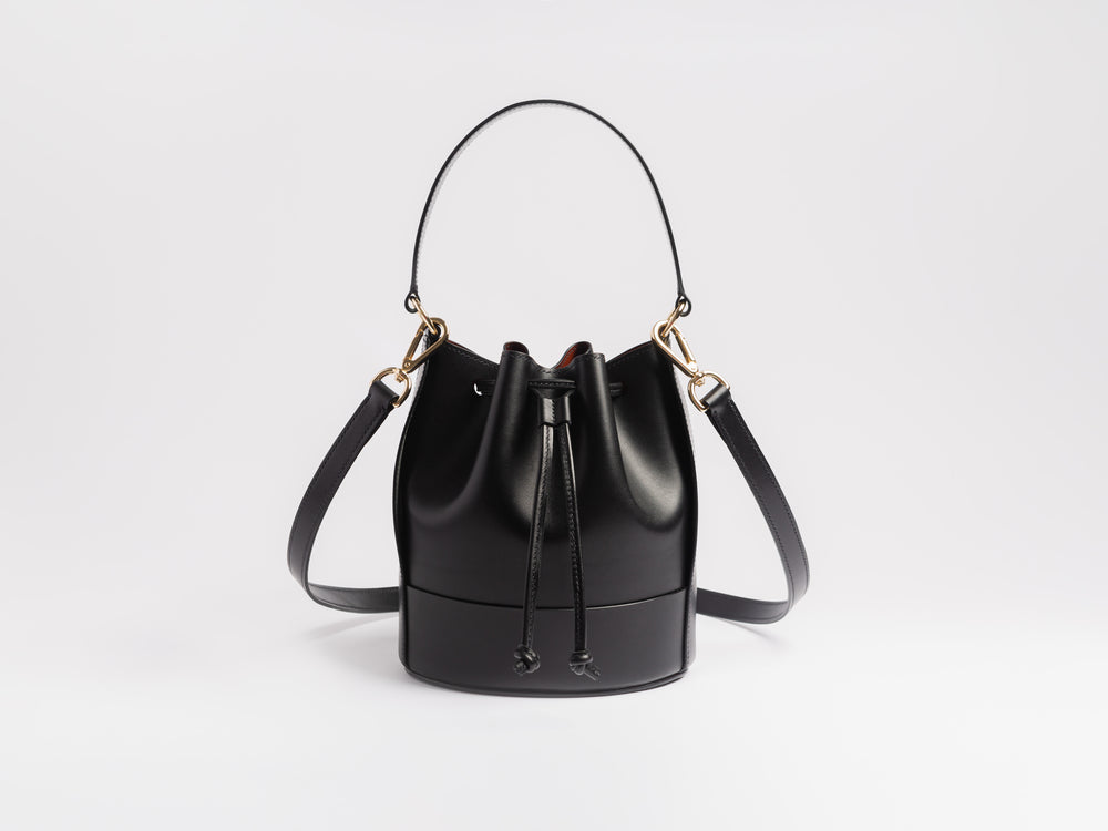 Mini Drawstring Bucket Bag with Shoulder Strap