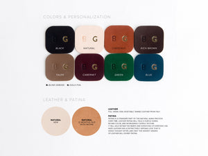 
                  
                    Load image into Gallery viewer, Leather Le Creuset Cast Iron Skillet Handle Cover, Personalized, 9 Colors
                  
                