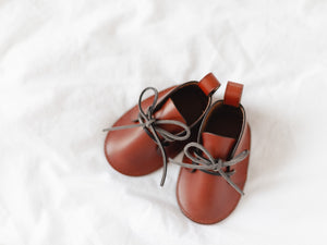 
                  
                    Load image into Gallery viewer, Hand Crafted Heirloom Leather Baby Shoes
                  
                