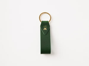 Classic Tab Italian Leather Key Chain, Personalized, Theras Atelier, Made to Order Leather Goods, Custom Key Chain - 6