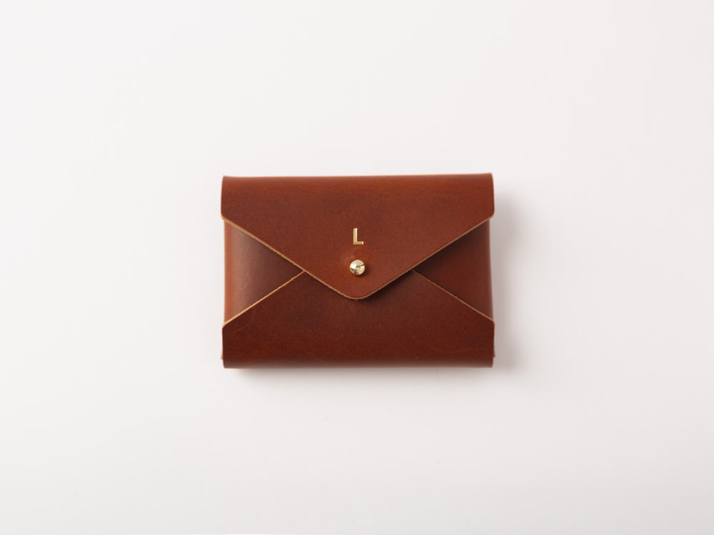 
                  
                    Load image into Gallery viewer, Vegetable Tanned Leather Card Wallet, Unlined, Personalized
                  
                