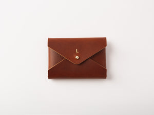 
                  
                    Load image into Gallery viewer, Vegetable Tanned Leather Card Wallet, Unlined, Personalized
                  
                