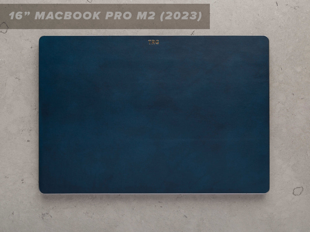 16 Inch MacBook Pro M2, 2023, Italian Leather Skin, Front, Back, Personalized, Theras Atelier, Made to Order Leather Goods, Custom MacBook Pro M2 16" - 1