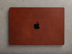 MacBook Pro 14" Italian Leather Skin, Front, Back, with Logo Cut Out, Theras Atelier, Made to Order Leather Goods, Custom MacBook Pro 14" Leather Skin - 1