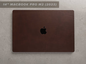 
                  
                    Load image into Gallery viewer, 14 Inch MacBook Pro M2, 2023, Italian Leather Skin, Front, Back, with Logo Cut Out, Theras Atelier, Made to Order Leather Goods, Custom MacBook Pro M2 14&amp;quot; Leather Skin - 1
                  
                