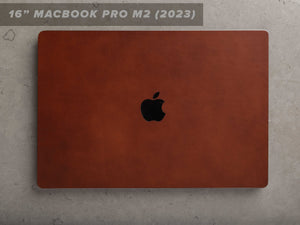
                  
                    Load image into Gallery viewer, 16 Inch MacBook Pro M2, 2023, Italian Leather Skin, Front, Back, with Logo Cut Out, Theras Atelier, Made to Order Leather Goods, Custom MacBook Pro M2 16&amp;quot; - 1
                  
                